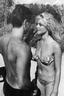 Sacha Distel Brigitte Bardot bandeau sidetie bikini 1958